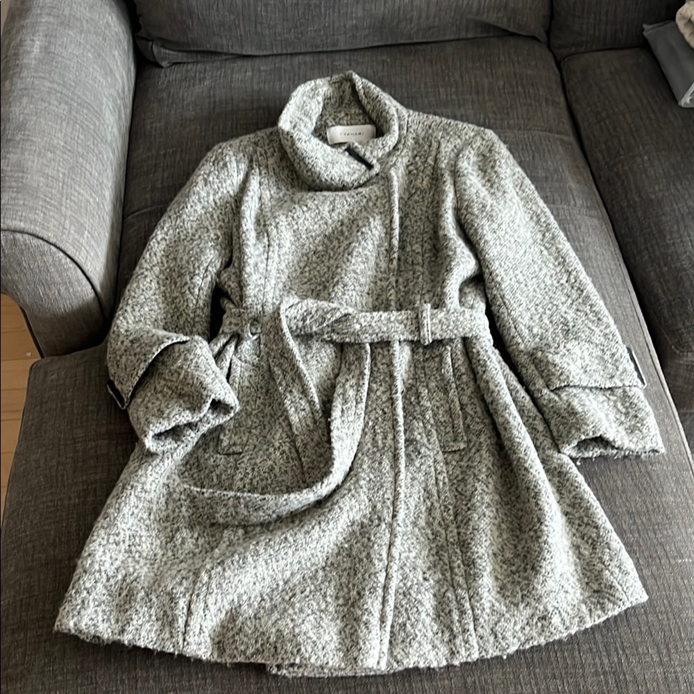 Chic Gray Wool Blend Coat